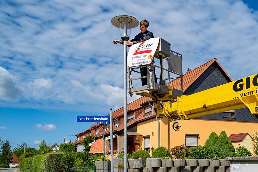 LED-Straßenbeleuchtung Stadt Oderberg  |  Foto: Torsten Stapel